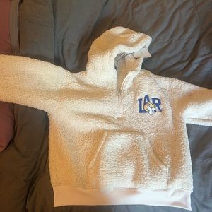 LA Rams NFL Erin Andrews fleece 1/4 zip hoodie